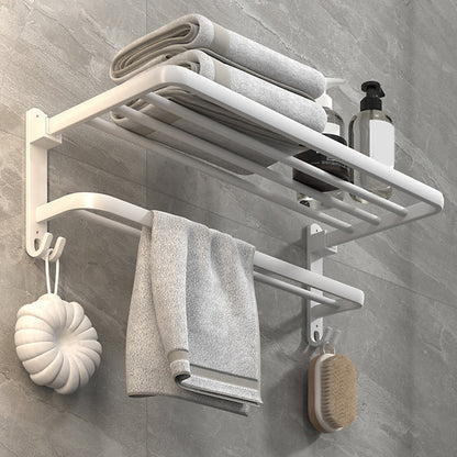 Stylish White Bathroom Towel Rack Hardware Set
