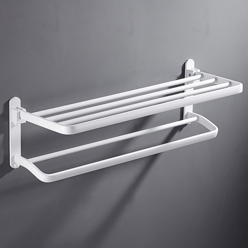 Stylish White Bathroom Towel Rack Hardware Set