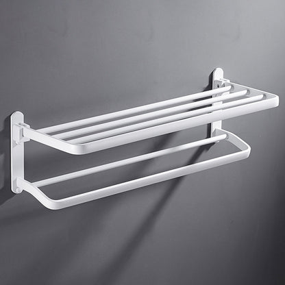 Stylish White Bathroom Towel Rack Hardware Set