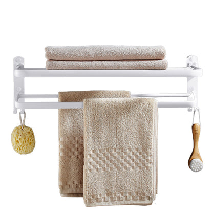 Stylish White Bathroom Towel Rack Hardware Set