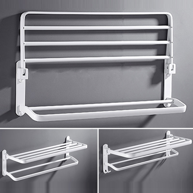 Stylish White Bathroom Towel Rack Hardware Set