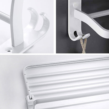Stylish White Bathroom Towel Rack Hardware Set
