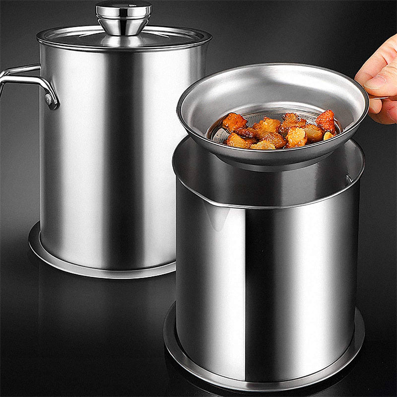 Premium Steel Oil Strainer Pot - Fesara