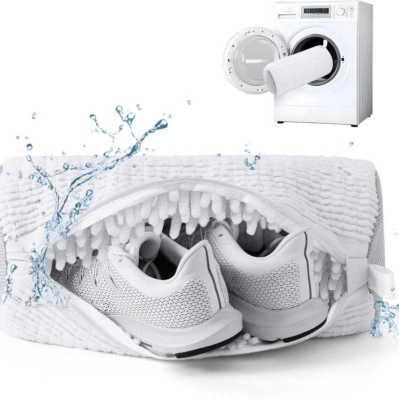Soft Microfiber Shoe Laundry Bag - Gentle Machine Wash Protector