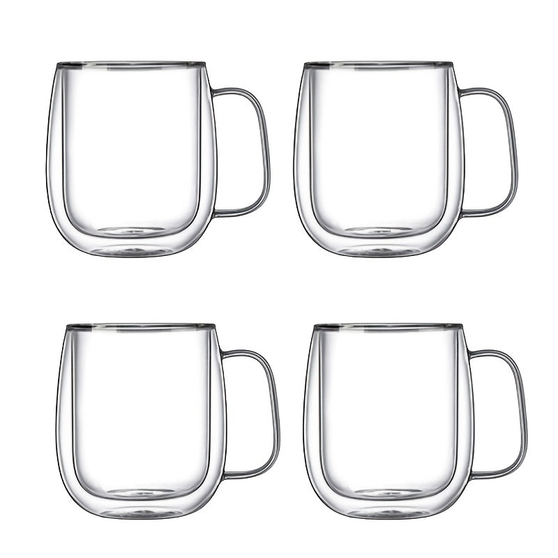 Insulated Double Wall Glass Mug - Clear Borosilicate Coffee Cup