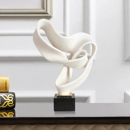 Stylish Resin Figurine - Elegant Home Office Decor