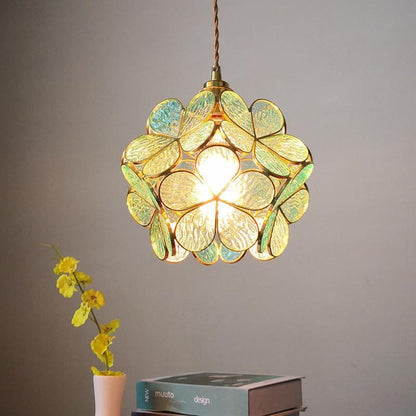 Stylish Floral Glass Hanging Light Fixture