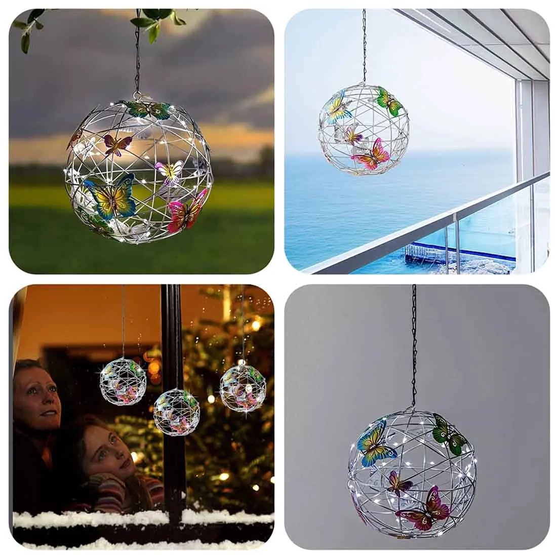 Colorful Garden Solar Butterfly Lamp