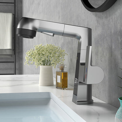 Luxury Brass Bathroom Faucet Pull Down Kitchen Sink Mixer