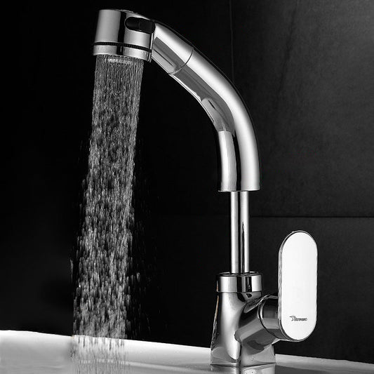 Luxury Brass Bathroom Faucet Pull Down Kitchen Sink Mixer - Fesara
