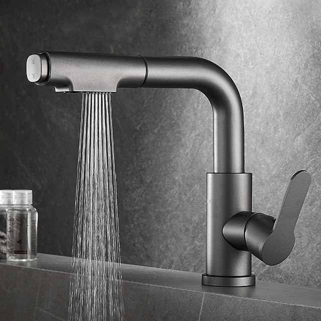 Luxury Brass Bathroom Faucet Pull Down Kitchen Sink Mixer