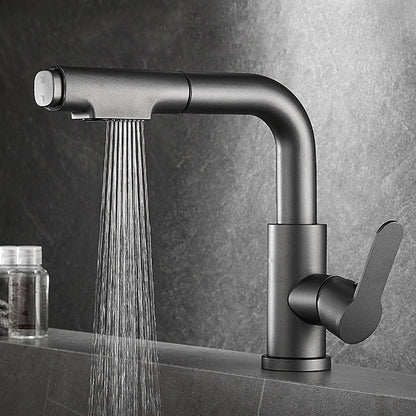 Luxury Brass Bathroom Faucet Pull Down Kitchen Sink Mixer