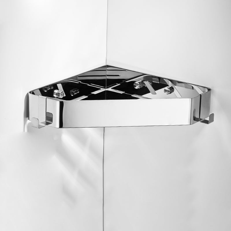 Stylish 3-Piece Stainless Steel Bathroom Shelf Set - Fesara