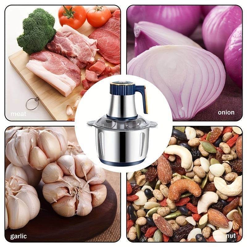 Fast Stainless Steel Food Chopper & Meat Grinder