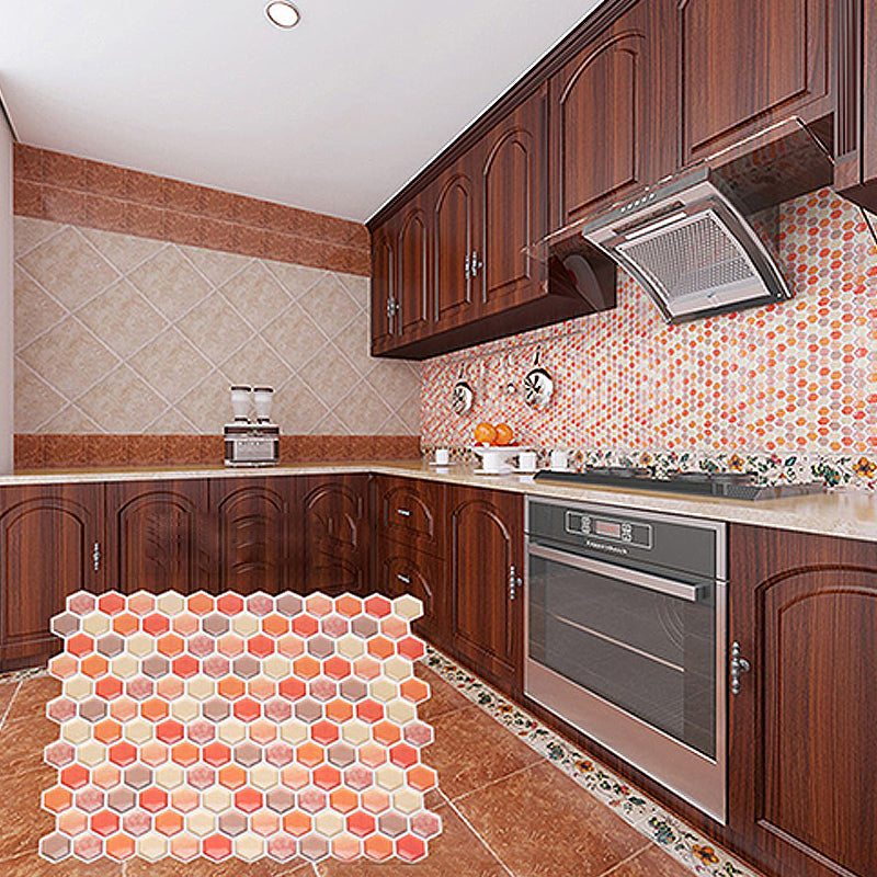 Vibrant Glass Mosaic Wall Sticker Tiles for Kitchen Backsplash - Fesara