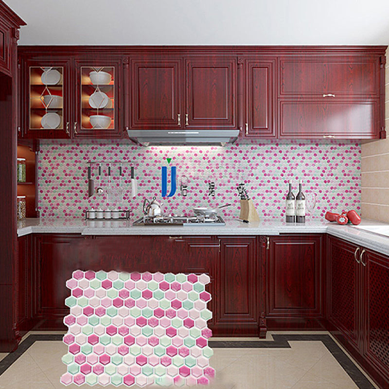 Vibrant Glass Mosaic Wall Sticker Tiles for Kitchen Backsplash
