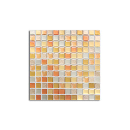 Vibrant Glass Mosaic Wall Sticker Tiles for Kitchen Backsplash