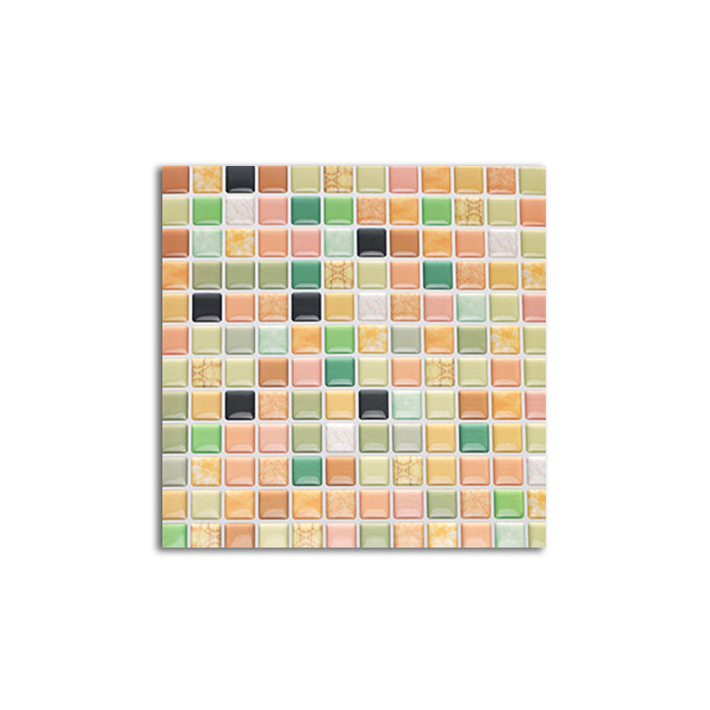Vibrant Glass Mosaic Wall Sticker Tiles for Kitchen Backsplash