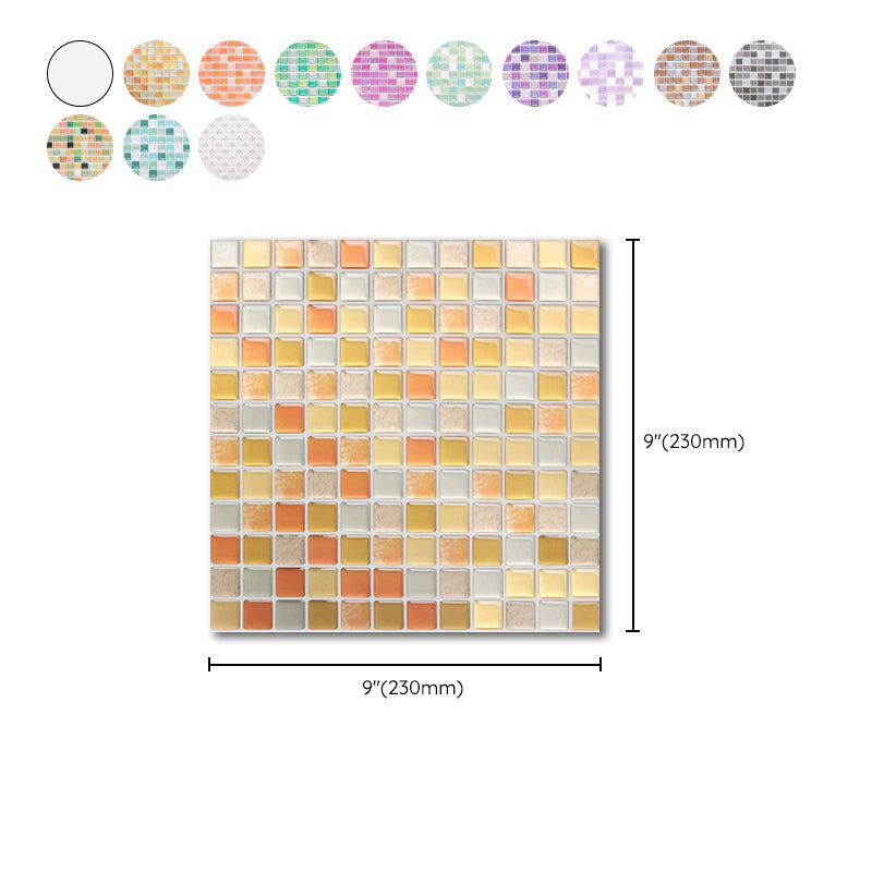 Vibrant Glass Mosaic Wall Sticker Tiles for Kitchen Backsplash