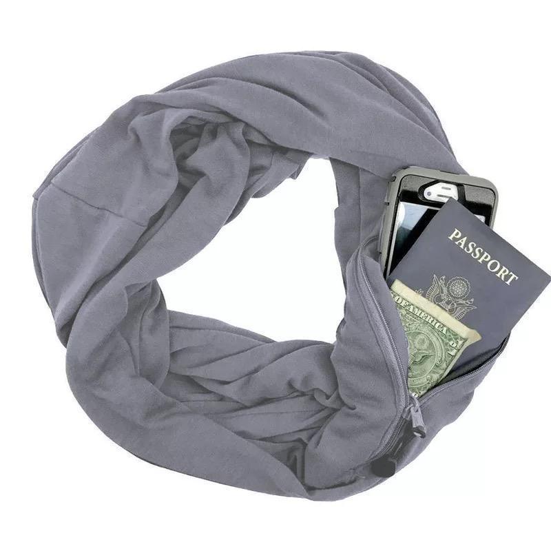 Cozy Scarf with Secret Pocket for Cold Weather