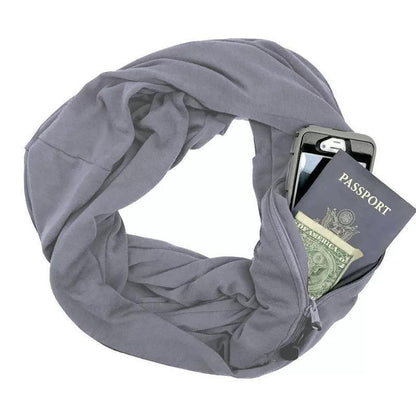 Cozy Scarf with Secret Pocket for Cold Weather