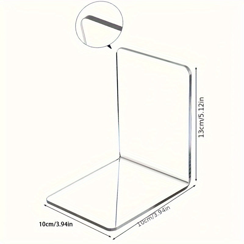 Stylish L-Shaped Acrylic Book Holder Stand