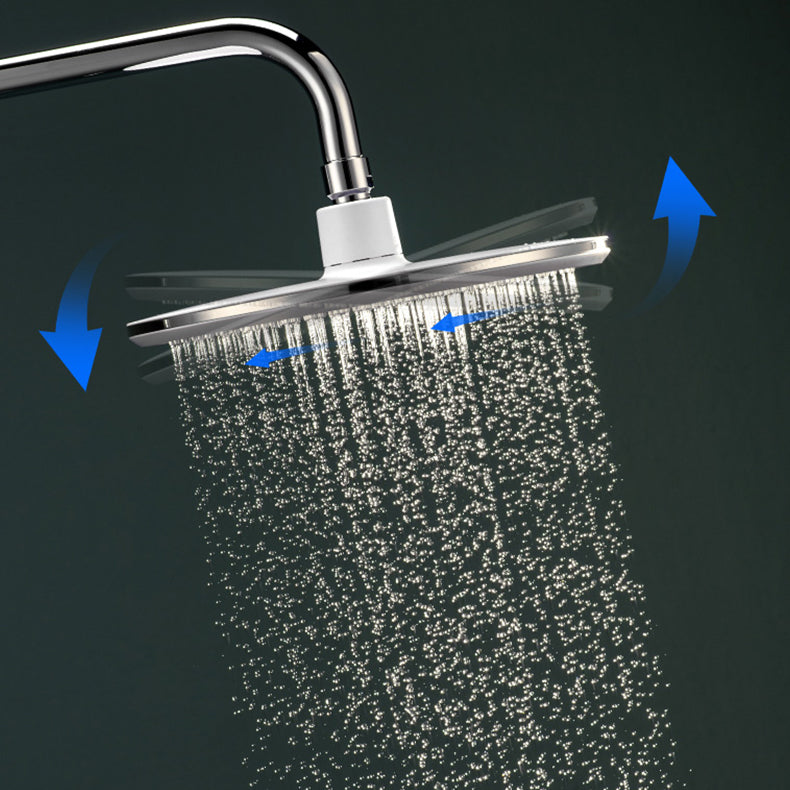 Luxury Chrome Shower Head Set Round Fixed Bathroom Fixture