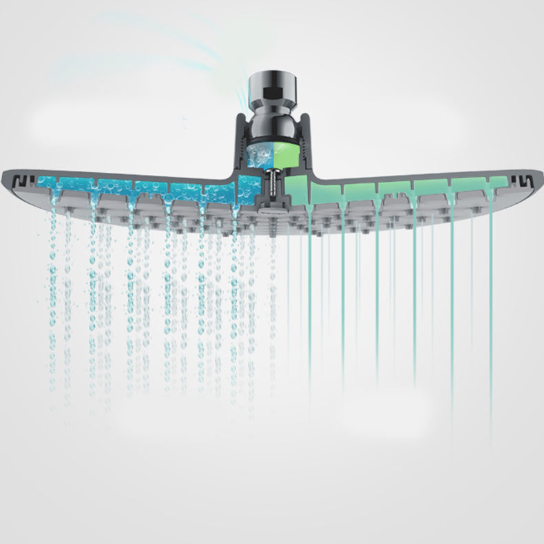 Luxury Chrome Shower Head Set Round Fixed Bathroom Fixture