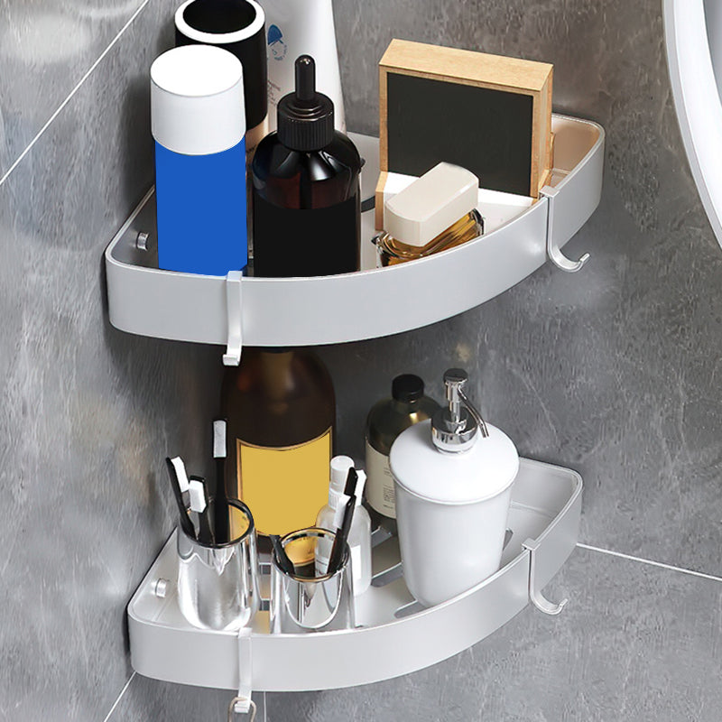 Stylish Silver 1/2/3 Piece Bathroom Shower Rack Set