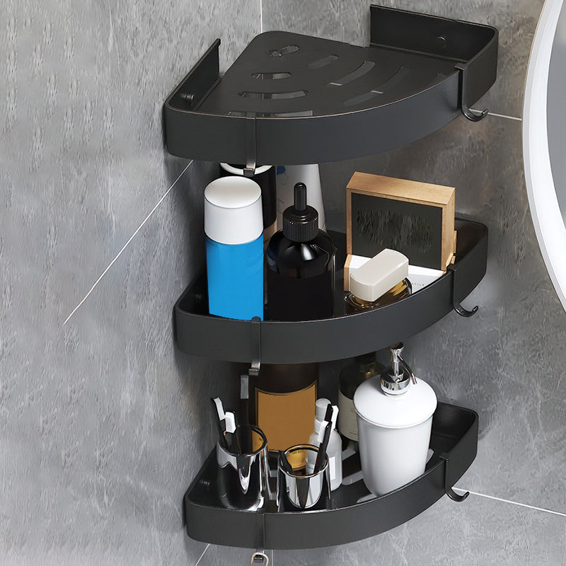 Stylish Silver 1/2/3 Piece Bathroom Shower Rack Set