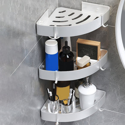 Stylish Silver 1/2/3 Piece Bathroom Shower Rack Set