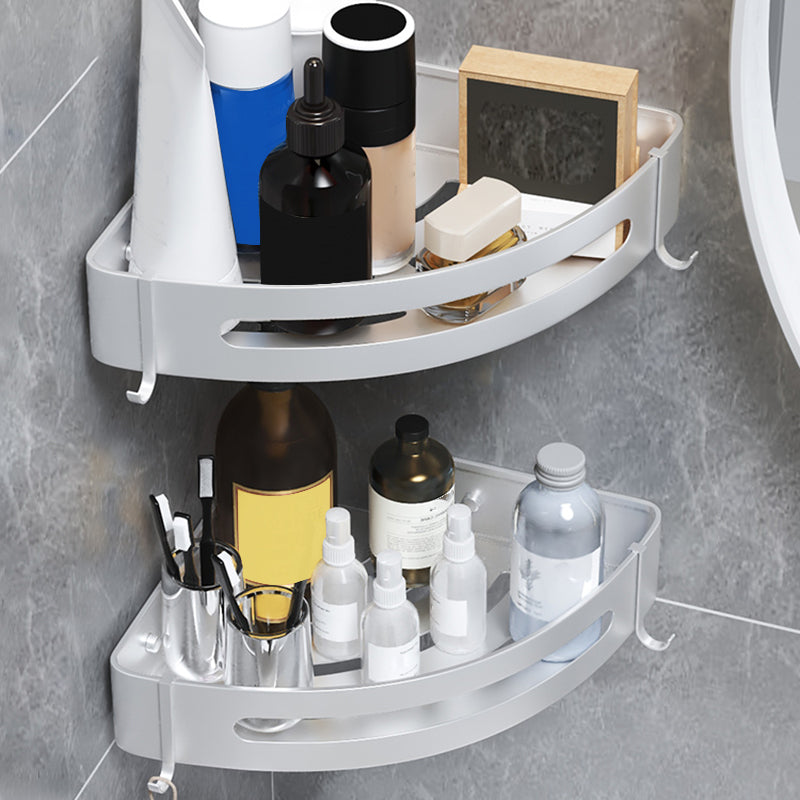 Stylish Silver 1/2/3 Piece Bathroom Shower Rack Set
