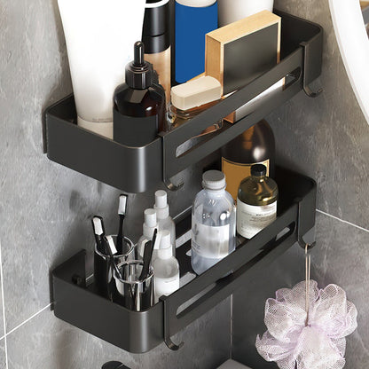 Stylish Silver 1/2/3 Piece Bathroom Shower Rack Set