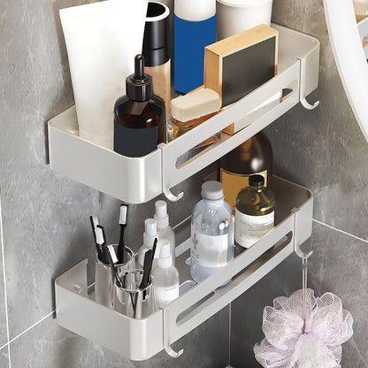Stylish Silver 1/2/3 Piece Bathroom Shower Rack Set