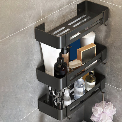 Stylish Silver 1/2/3 Piece Bathroom Shower Rack Set
