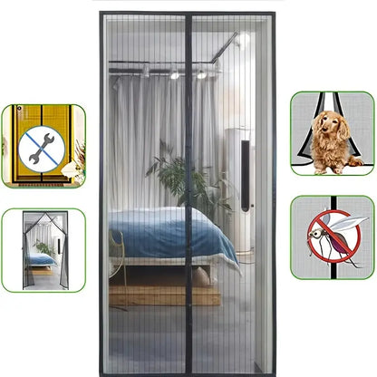 Magnetic Screen Door with Auto Close for Bug Control