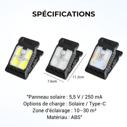 Bright Solar Powered Clamp Lights