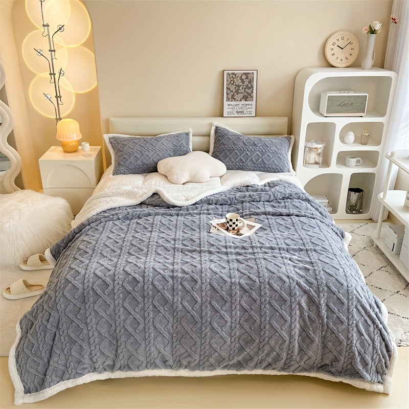 Cozy Plush Reversible Winter Blanket - Fesara