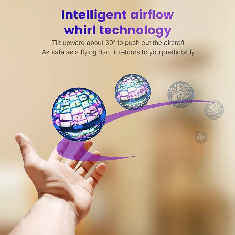 Colorful LED Mini Drone Toy with 360 Spin Action