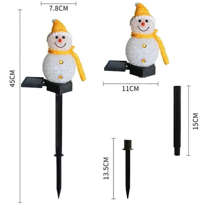 Outdoor Solar Snowman Garden Light