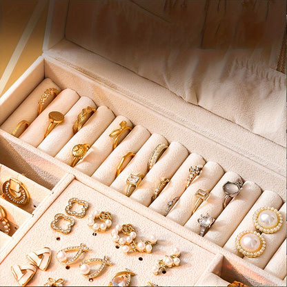 Stylish Storage Jewelry Case With Compartments
