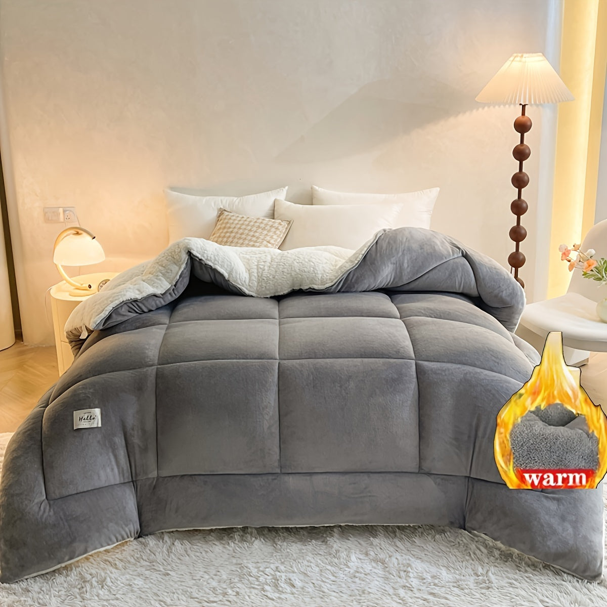 Cozy Cabin Plush Fleece Duvet Blanket - Fesara