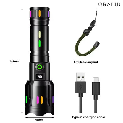 Powerful Rechargeable LED Torch 9000 Lumens