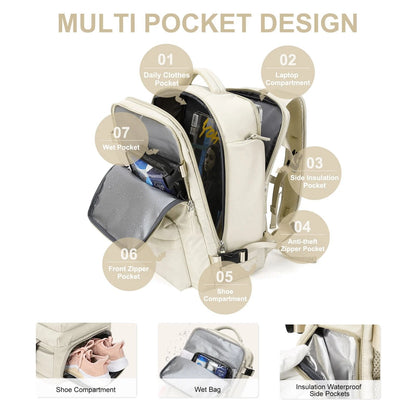 Waterproof Hiking Backpack for Women - Large Travel Bag