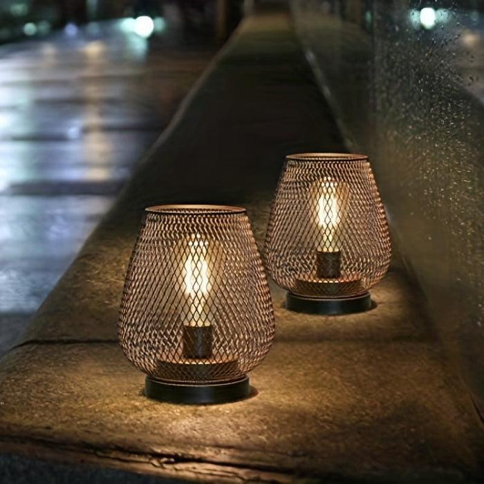 Rustic Metal Table Lamp Set - Modern Warm Lighting