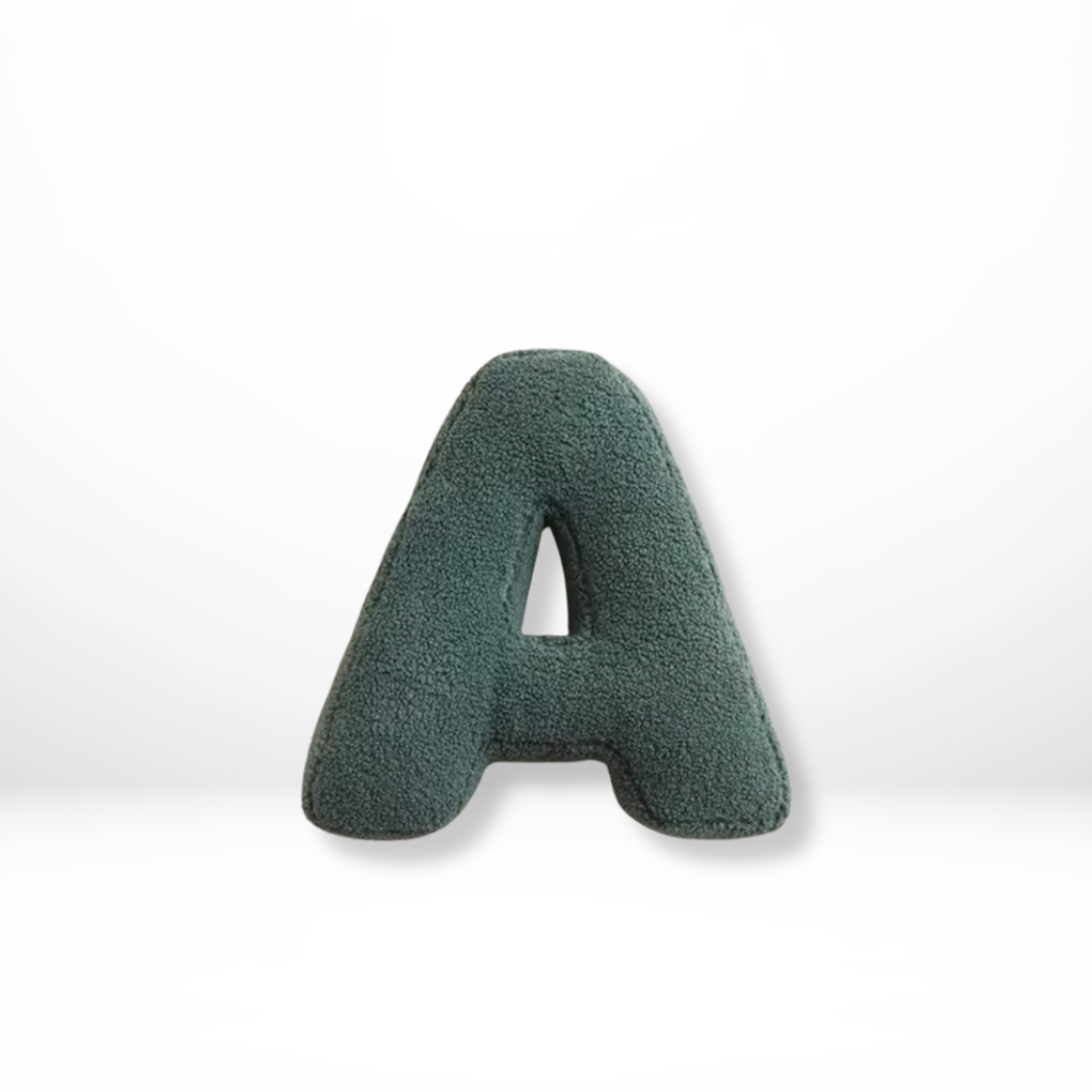 Soft Velvet Letter Pillow With Alphabet A-Z - Fesara