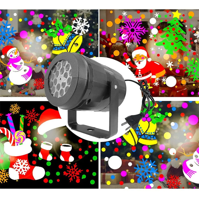 Colorful Outdoor LED Snowflake Projector Light