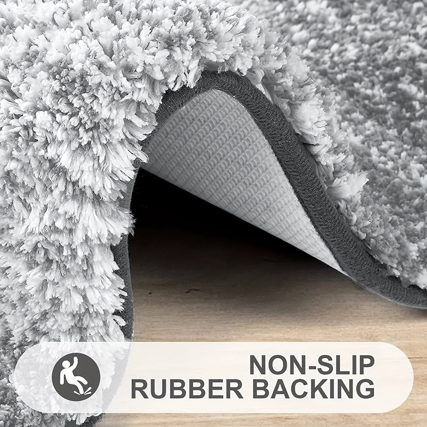 Plush Microfibre Bathroom Mat – Soft, Slip Resistant & Machine Washable