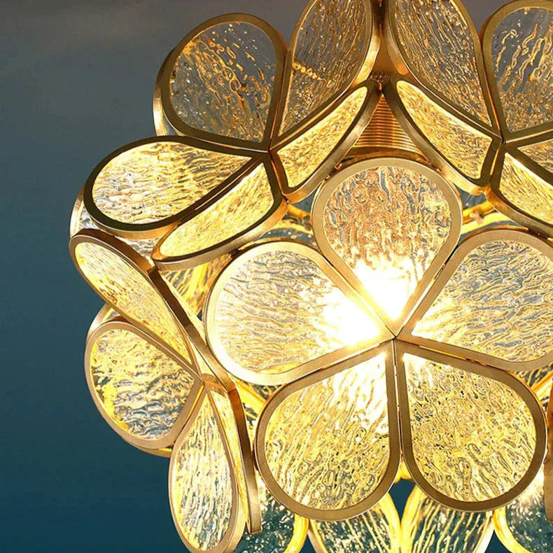 Stylish Floral Glass Hanging Light Fixture