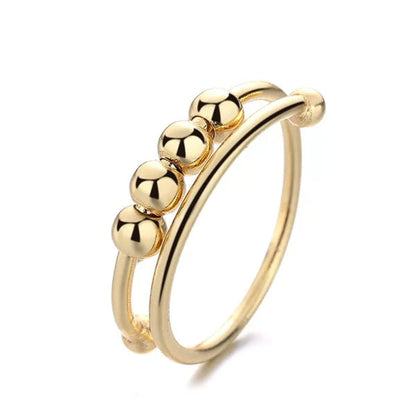 Calming Stress Relief Silver Tone Ring